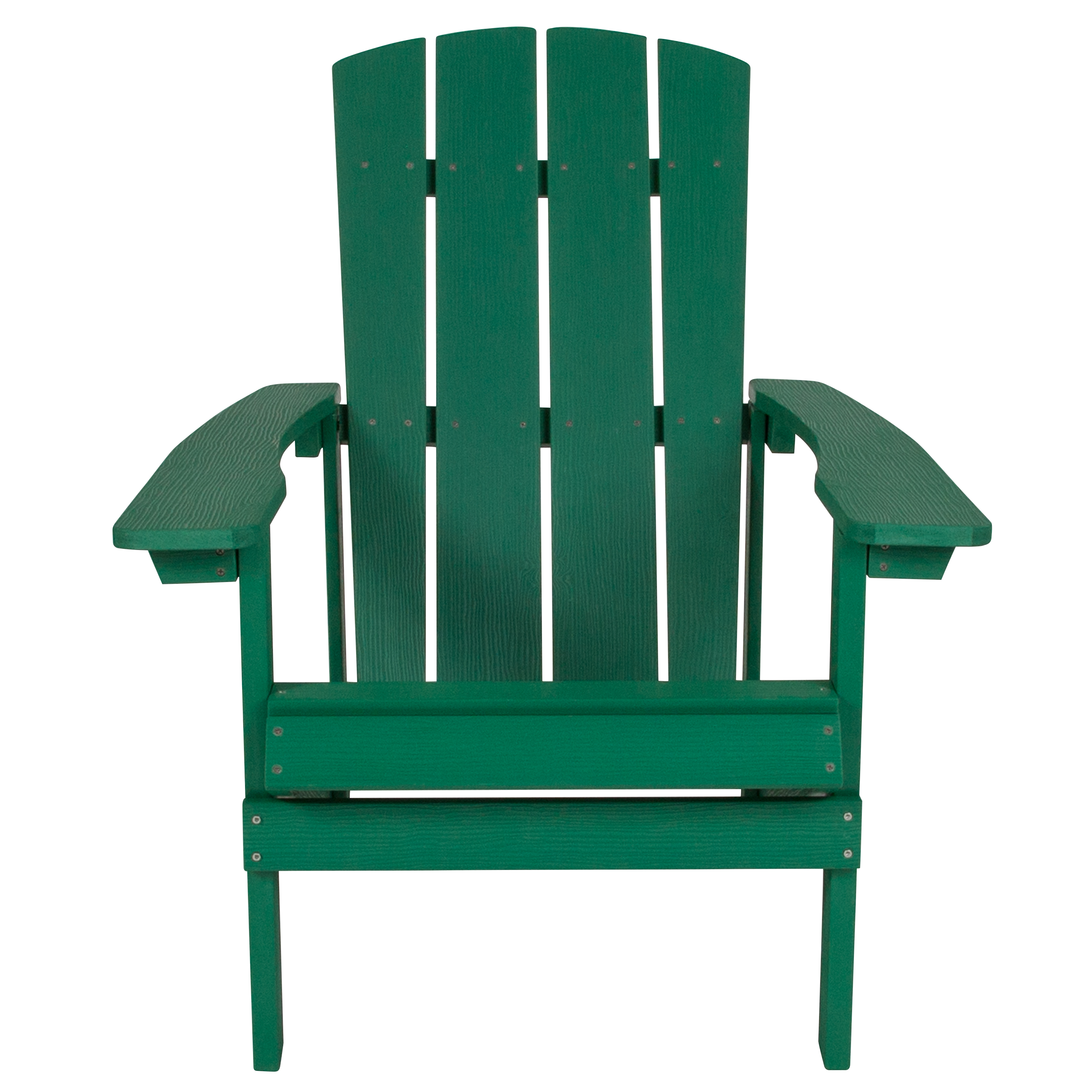 Set of 2 Outdoor Teak All-Weather Poly Resin Wood Adirondack Chairs
