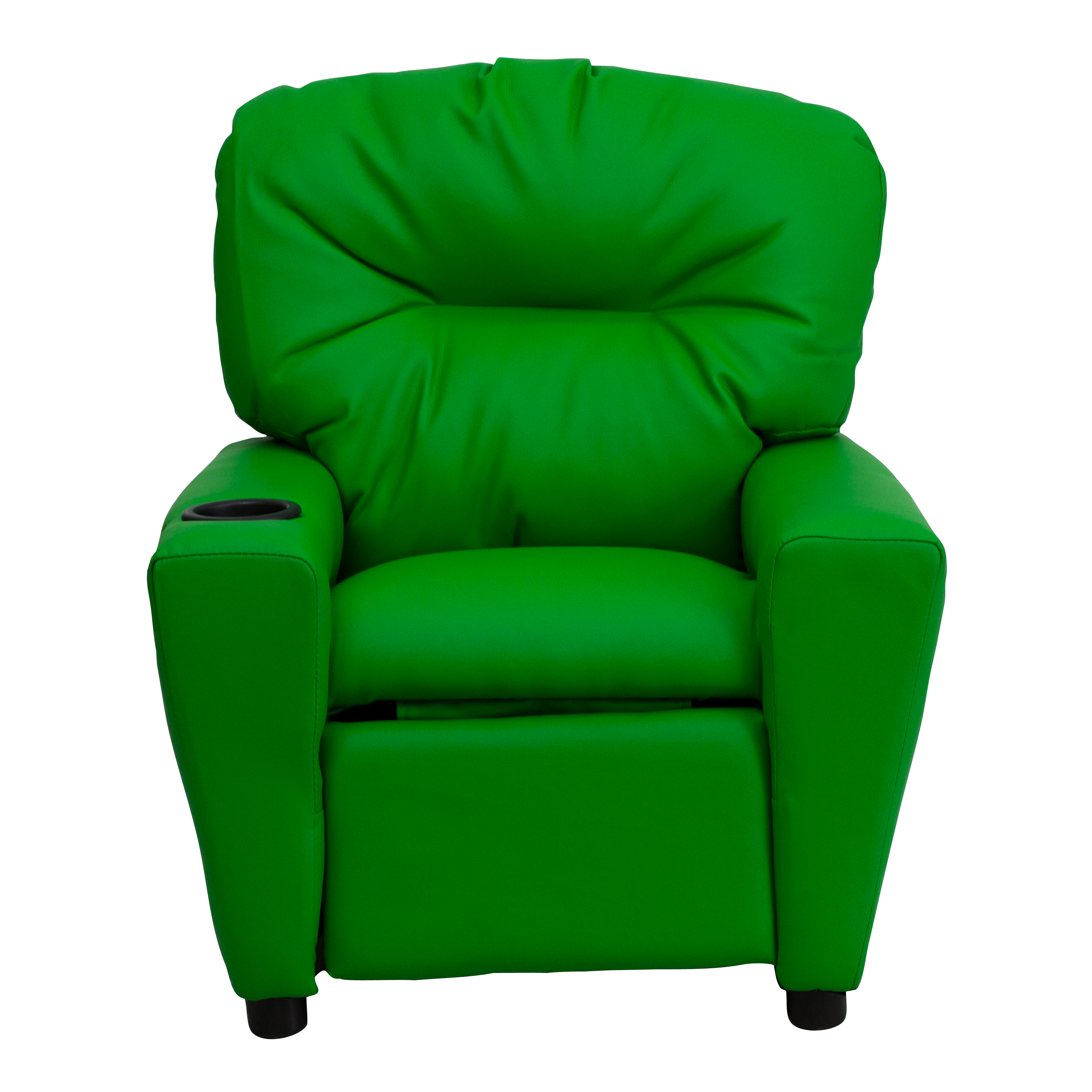 Brown Microfiber Kids Recliner with Cup Holder