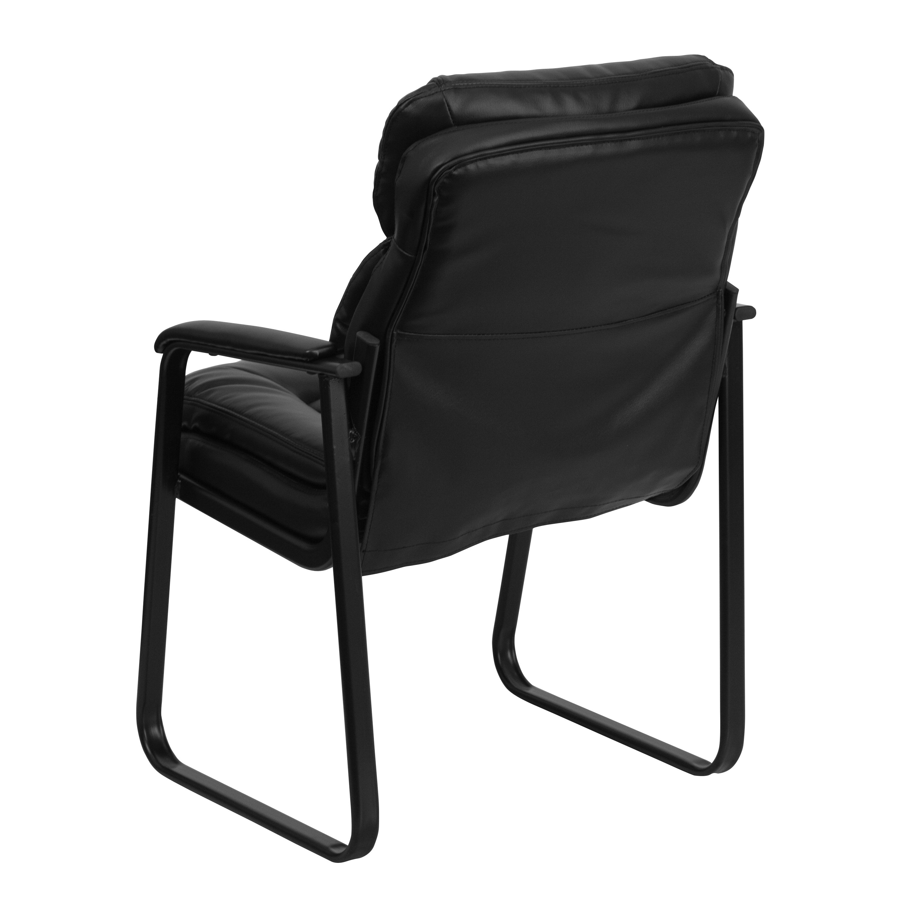 Executive Side Reception Chair With Lumbar Support And Sled Base Ebay