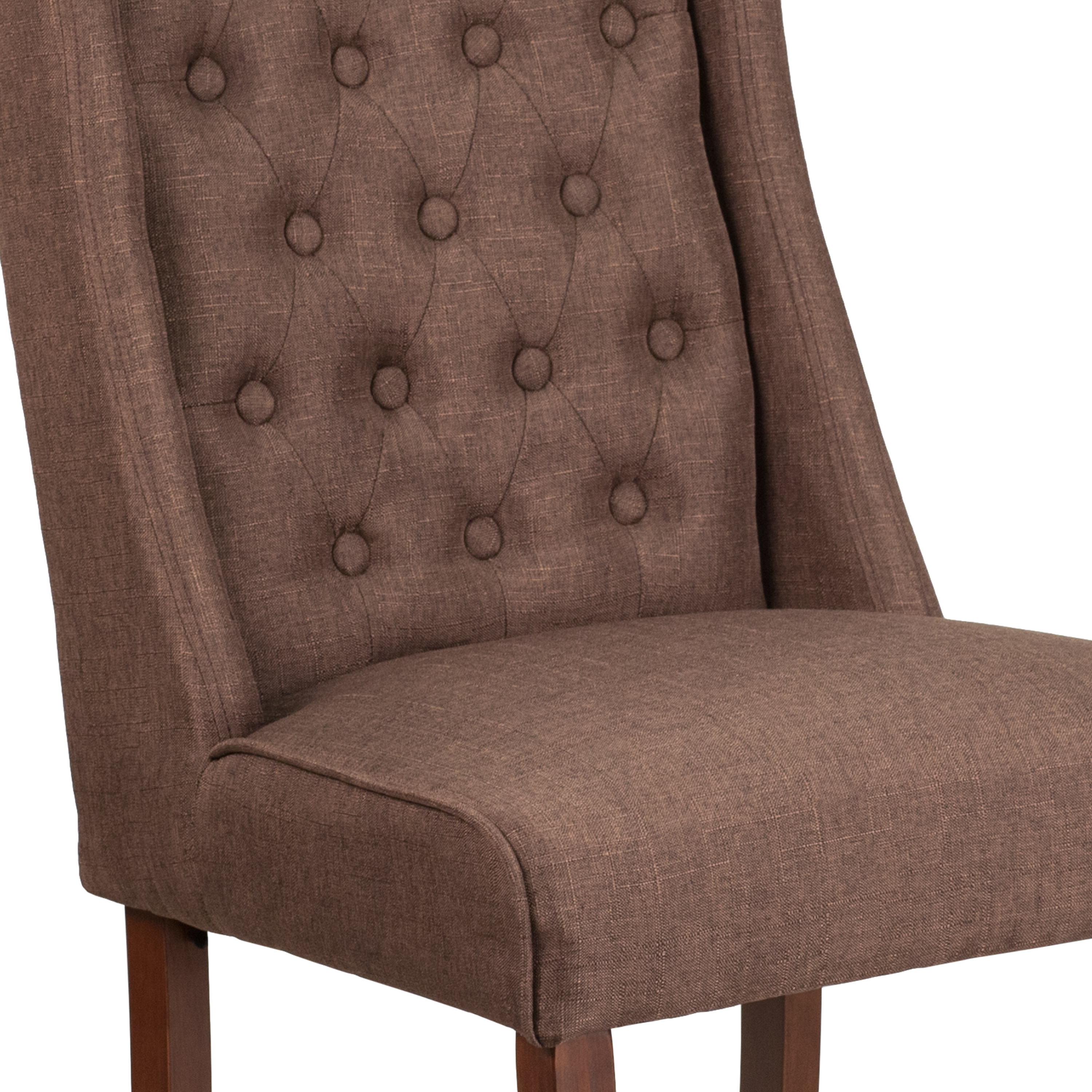 Tufted Parsons Chair with Side Panel Detail | eBay