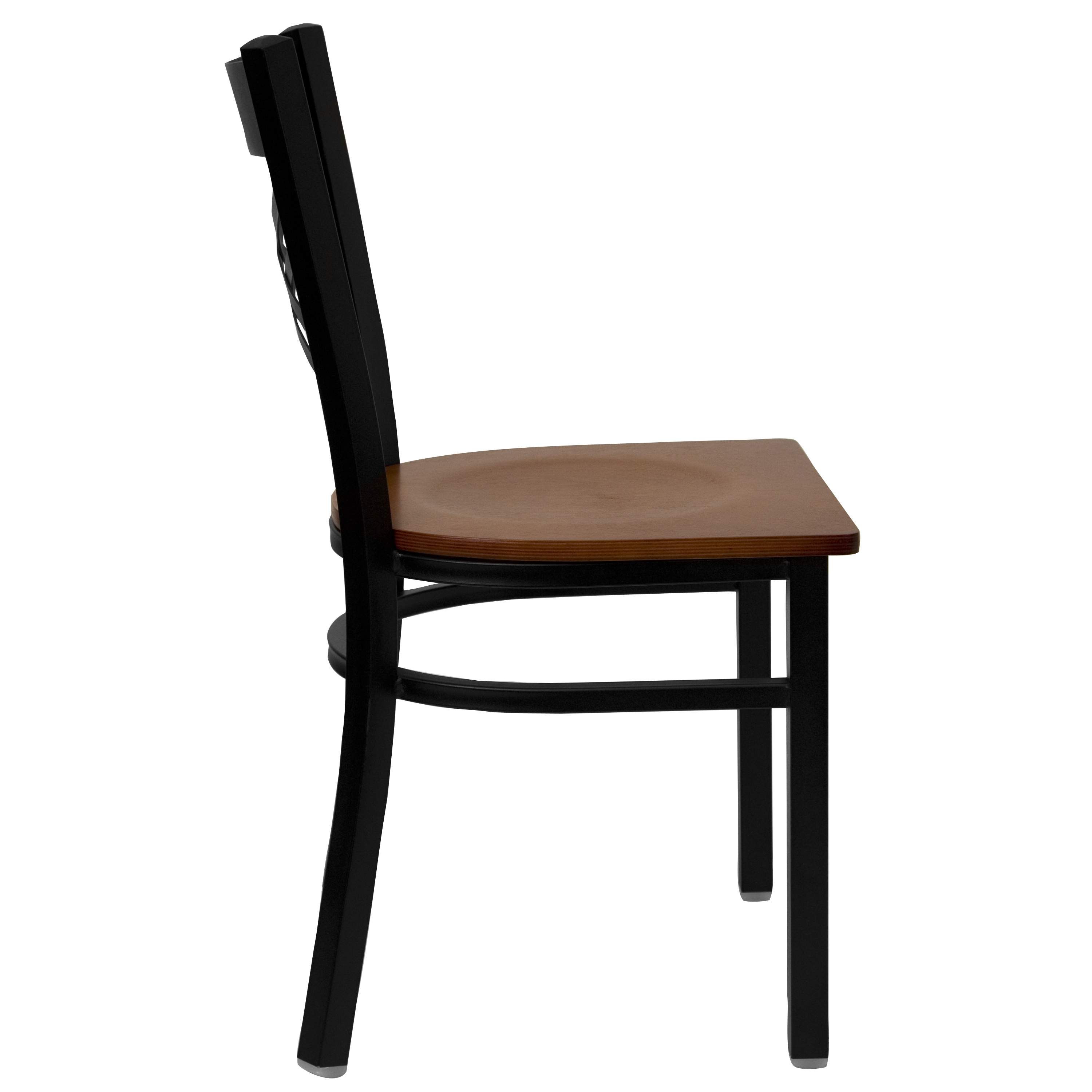 Black "X" Back Metal Restaurant Dining Chair eBay